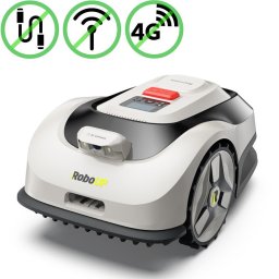 PRECOMANDĂ Robot de tuns iarba fără cablu de delimitare și antenă RoboUp Racoon 2 SE - până la 600 m2 cu lame de rezervă cadou