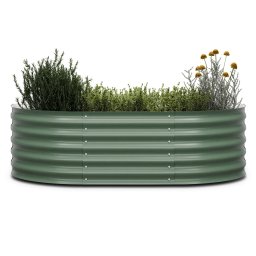 Blumfeldt High Grow Extended, ghiveci înalt, 150 x 43 x 60 cm, din tablă ondulată, ușor de asamblat, rezistent la rugină și îngheț (GDMB4-Bl-HGEX-DM)
