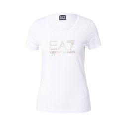 EA7 Emporio Armani Tricou auriu / alb