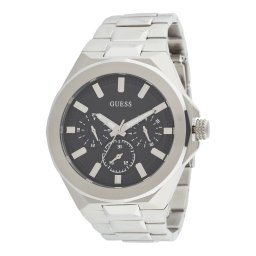 GUESS Ceas analogic negru / argintiu