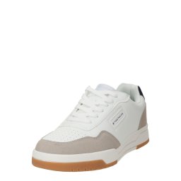 TOM TAILOR Sneaker low bej închis / alb