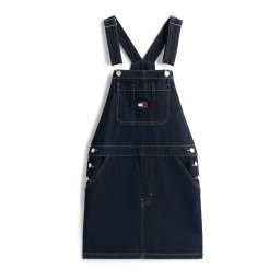Tommy Jeans Salopetă rochie scurtă albastru închis
