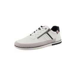 TOM TAILOR Sneaker low gri / roșu / negru / alb