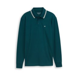 TOM TAILOR Tricou verde închis / alb