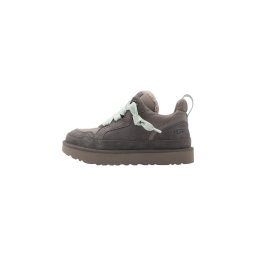 UGG Bocanci cu șireturi 'Lowmel' pământiu / verde mentă