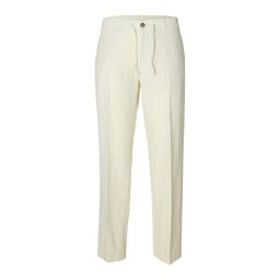 SELECTED Pantaloni cu dungă 'SLH196-STRAIGHT LEROY' alb