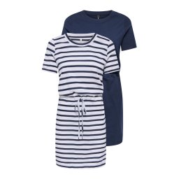 ONLY Carmakoma Rochie 'CARHappy' albastru închis / alb