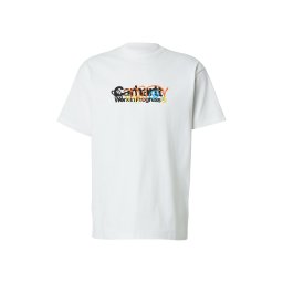 Carhartt WIP Tricou 'Primary' albastru neon / portocaliu / negru / alb
