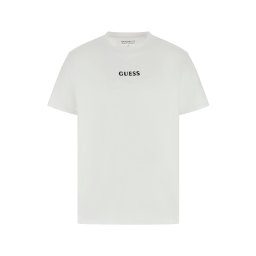 GUESS Tricou 'QUATTRO' negru / alb