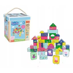 Trefl: Cuburi de lemn Peppa Pig – Litere și numere