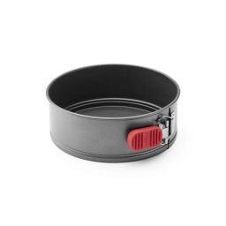 Forma de copt cu fund detasabil Lekue 1009474, Ø20 cm, Acoperire ceramica antiaderenta, Otel carbon, +4°C / +240°C, Negru/rosu