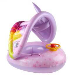 Colac inot cu protectie solara si volan - Unicornul roz