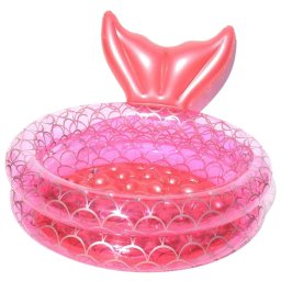Piscina gonflabila copii Sirena rotunda, PVC, cu scurgere, 150 cm