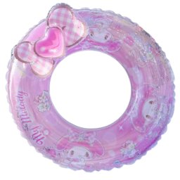 Colac gonflabil roz cu fundita, 70 cm, PVC