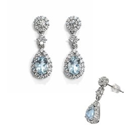 Cercei Topaz picatura fatetata 15x8x15 mm Argint 925 pentru un cadou stralucitor – 1 pereche