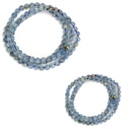 Bratara 3 Wrap Tip Mala Topaz Albastru Natural Margelr Rotunde 5-5,9 mm - 1 Buc