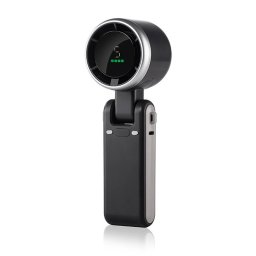 Mini Ventilator Portabil, Flippy, 5 Trepte de Viteza, Afisaj Digital, Incarcare USB, 5V, 2A, 5.95 x 5.2 x 17.2 cm, Negru