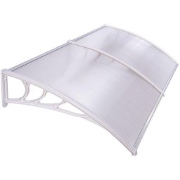 Copertina fixa usa, policarbonat transparent, 100x200 cm, cadru gri