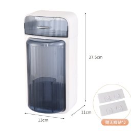 Organizator Baie, Flippy, 4 Compartimente si 1 Sertar, Rotire 360 Grade, din PP+PET, 27.5 x 16 x 11 cm, Albastru