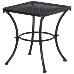Masa gradina/terasa/balcon pentru exterior, patrata, metalica, negru, 45x45x50 cm