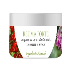 Reuma Forte - Unguent cu Untul pământului, Tătăneasă și Arnică, 100% natural, 150 ml
