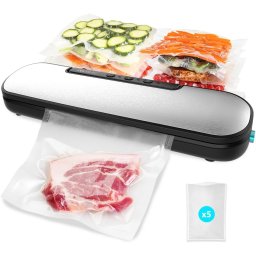 Aparat de vidat si sigilat alimente Cecotec SealVac Easy Magnetik, vidare uscata si umeda, latime 30 cm, 8 moduri, taiere folie, 90W