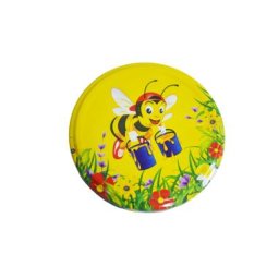 Set 50 capace, model miere de albine, pentru borcane, FI 82 mm, multicolor