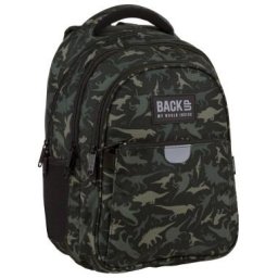 Ghiozdan ergonomic de copii pentru scoala, BackUP, 4 compartimente, model Dinozauri PLB4P113