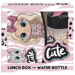 Set cutie sandwich si sticla de apa, Derform ZSBABF10, fetita cute