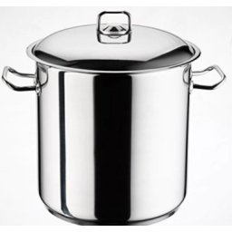 Oala inox cu capac, Arian, 8.5 Litri, fund dublu, 22 CM
