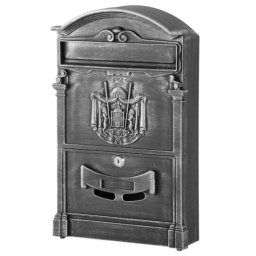 Cutie postala, aluminiu antic, 25.5x9x41 cm