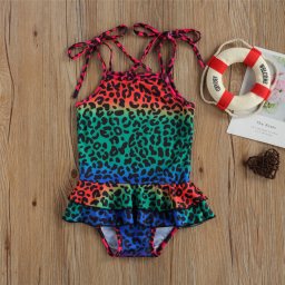Costum de baie cu volan si bretelute Drool (Marime: 90, Model: Multicolor)