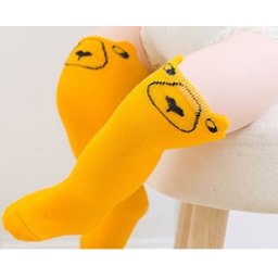 Sosete lungi cu animalute Drool (Culoare: Galben, Varsta: 2-4 ani)