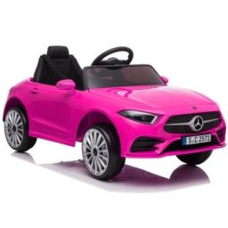 Masina electrica pentru copii, Mercedes C Class, CLS 350, 2 motoare, LeanToys, 5178, roz