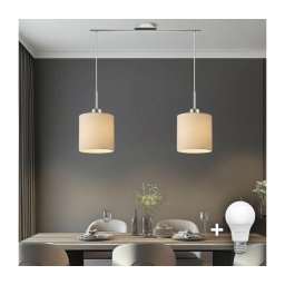 Eglo - Lustră LED pe cablu TUNJA, 2xE27/60W/230V, crem