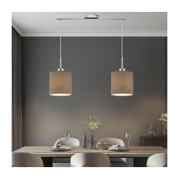 Eglo - Lustră LED TUNJA pe cablu 2xE27/60W/230V taupe