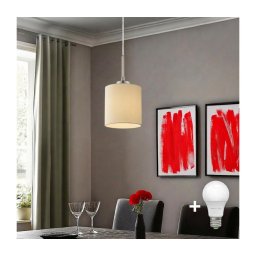 Eglo - Pendul LED TUNJA pe cablu, 1xE27/60W/230V, crem