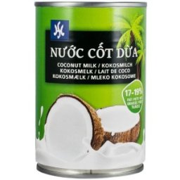 Set 4 x Lapte de Cocos 17-19 % Grasime, Nu'oc Cot Dua, 400 ml