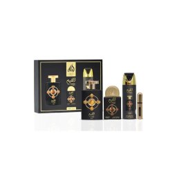 Lattafa Pride Al Qiam Gold Set cadou unisex EDP ​​100 ml + EDP 20 ml + deodorant spray 200 ml + reumplere