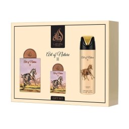 Lattafa Pride Art Of Nature II Set cadou unisex EDP ​​100 ml + EDP 20 ml + deodorant spray 200 ml + reumplere