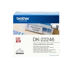 Banda continua etichete, Brother, Compatibila DK-22246, 103 mm, 30.48 m, Alb