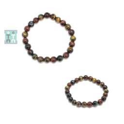 Bratara Ochi de Tigru Mix cu Ochi de Soim Diametru 56 mm, Rotund 8 mm