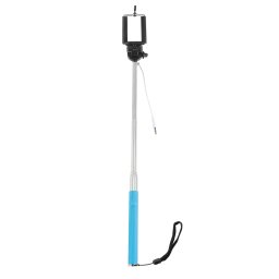 Selfie stick telescopic DomoClip TEA120B, extensibil pana la 110 cm, stabilitate ridicata, culoare albastru