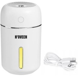 Mini umidificator de aer Noveen cu ultrasunete, 280 ml, putere 2 W, MUH240 White