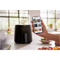 Friteuza Friteuza fara ulei Philips HD9280/90 Airfryer Essential Collection, capacitate 6.2 L, Rapid Air, Digital, Wifi, 7 presetari, Corp negru/ Maner negru