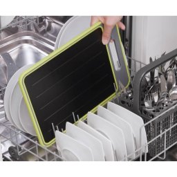 Ustensile gatit Dispozitiv de bucatarie 4 in 1 Frost Away, placa de dezghetat, placa de taiat, ascutitoare de cutite si razatoare