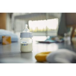 Set 2 biberoane anti-colici Philips Avent SCY100/02, 125 ml, Tetina cu debit 1, +0 luni, 2 buc, fara BPA, usor de curatat