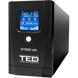 Line Interactive cu Stabilizator si Display LCD, 2100VA / 1200W