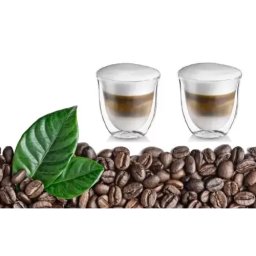 Set 2 Pahare Thermo Cu Pereti Dubli, Cappuccino, 240Ml , Delcaffe