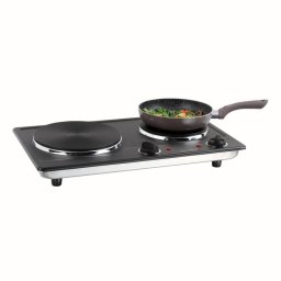 Plita Plita electrica dubla DOC168N, 2500W, 15.5 si 18.5 cm